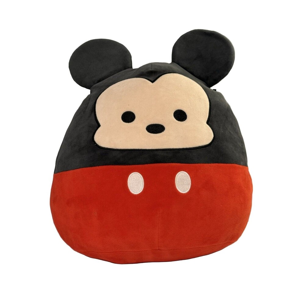 Squishmallows Mickey Mouse Plush Toy 16 Inch Black Red Beige Washable 2021